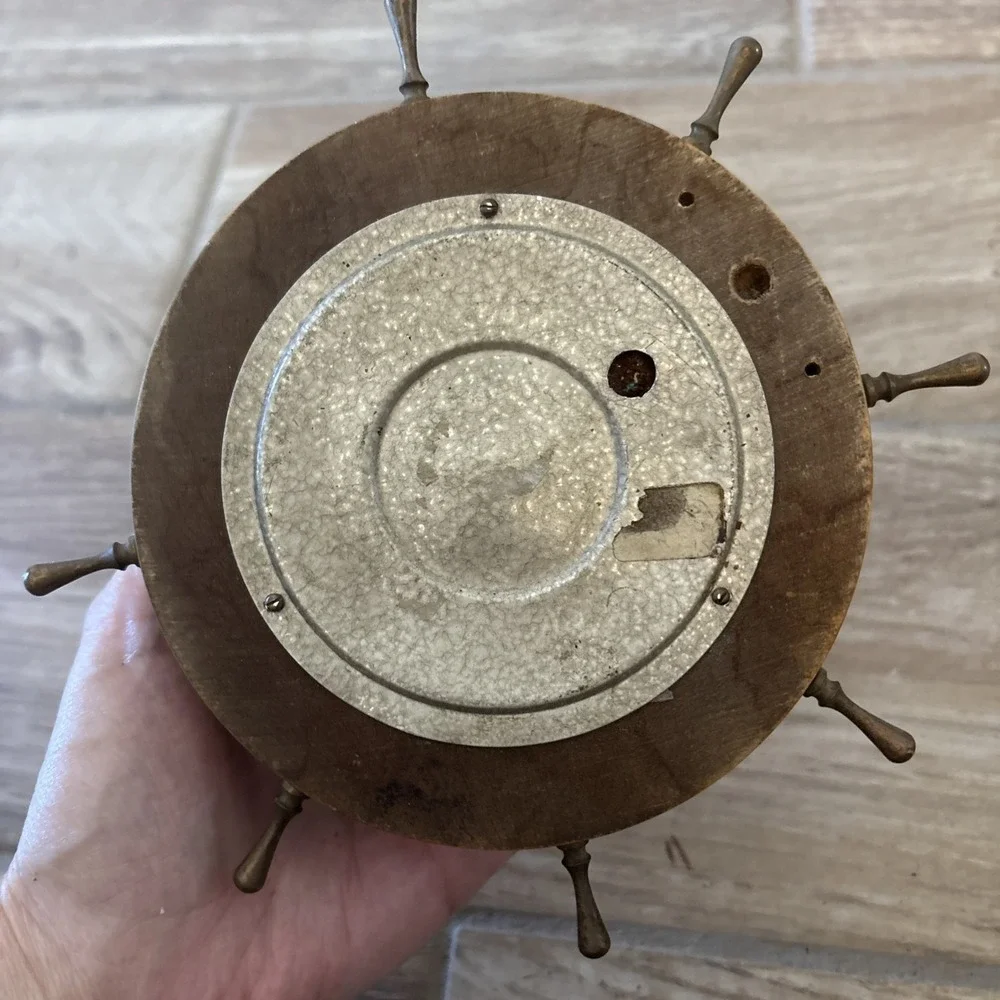 Antique West German Nautical Wheel Stormy Rain Change Fair‎ Very Dry -Parts Only